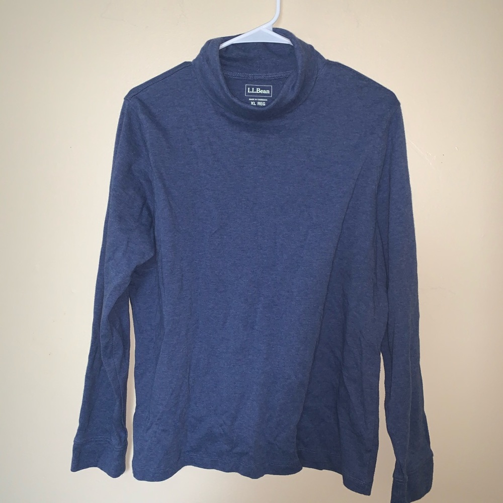 LL Bean Blue turtleneck
